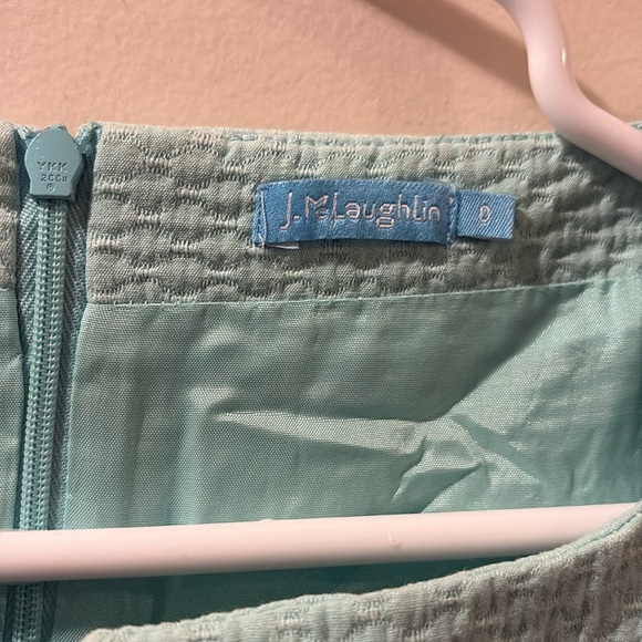 J. McLaughlin Light blue Textured Dress - size 0 - cap sleeve - career - Picture 2 of 6